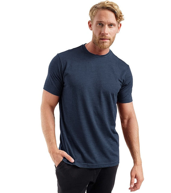 Ultra-Soft Merino Wool T-Shirt for Men: 100% Merino Wool Base Layer Shirt, 180G Breathable, Wicking, Anti-Odor, Fast Dry - USA Sizing