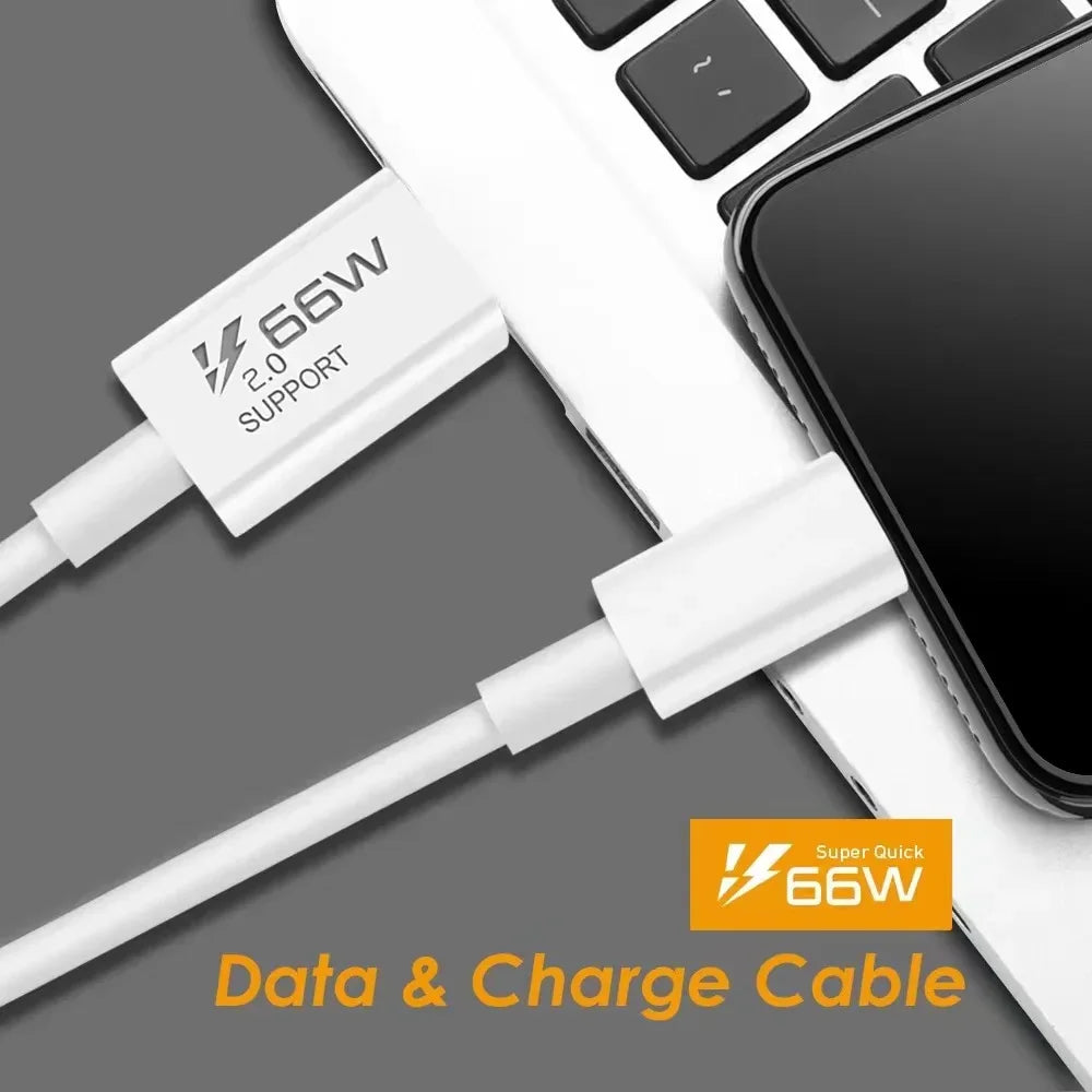 USB-A to Type-C 66W 3A Fast Charging Long Cable for Android, iPad, External SSD, and Other USB-to-Type-C Devices