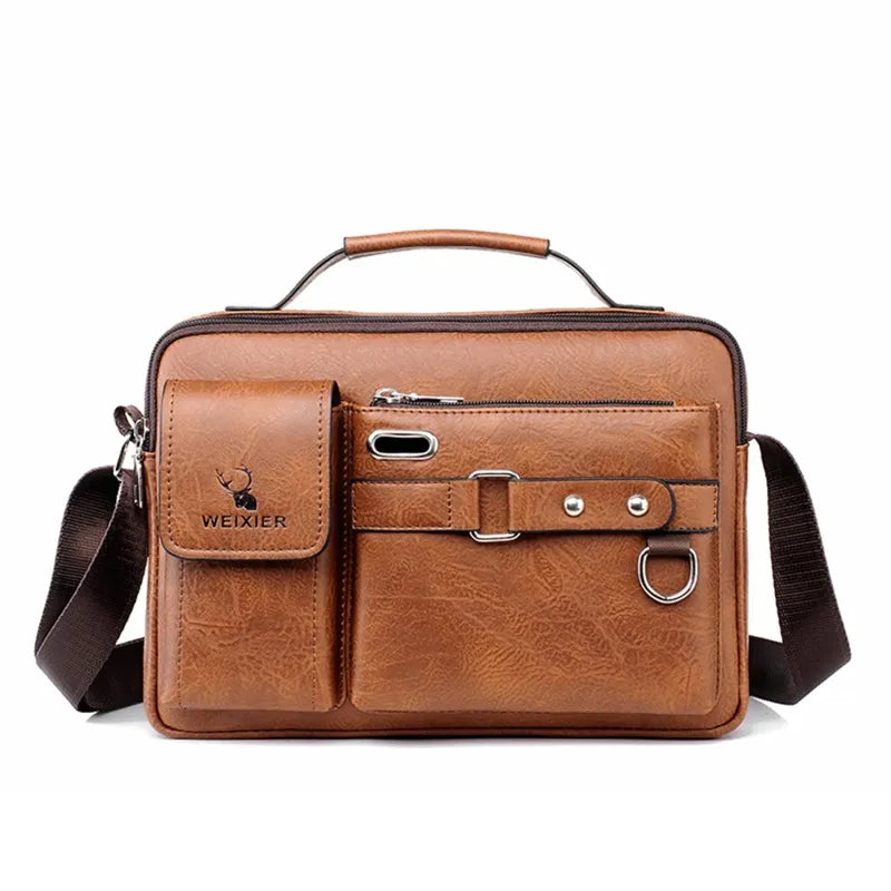 Crossbody Stylish Men's Leather Travel Shoulder Bag