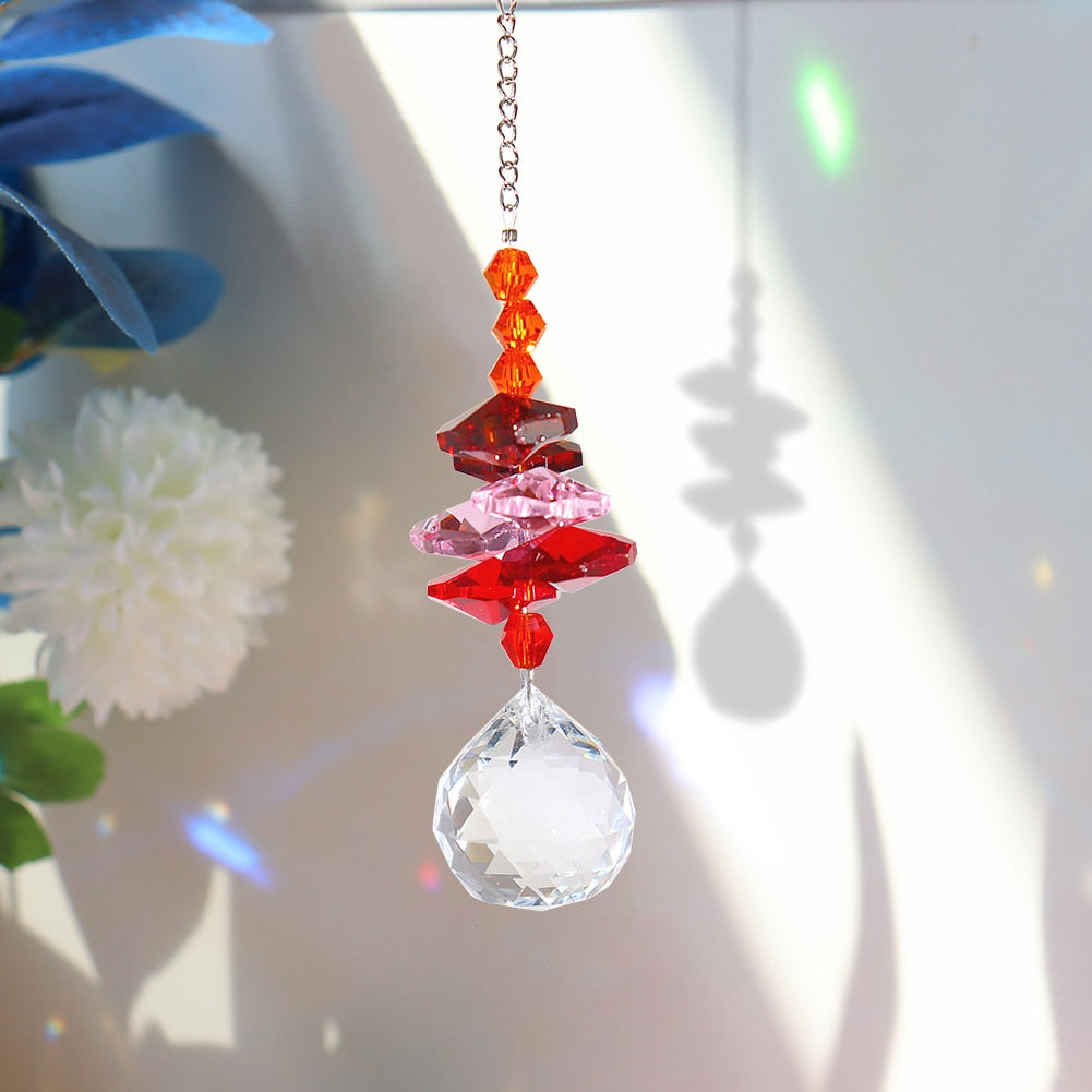 Crystal Wind Chime Pendants - Captivating Sun Light Catchers for Outdoor Garden and Home Decor