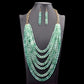 Artisanal Multi-Layered Acrylic Necklace and Earrings Set, Exquisite Ethnic Charm with African Inspired Design