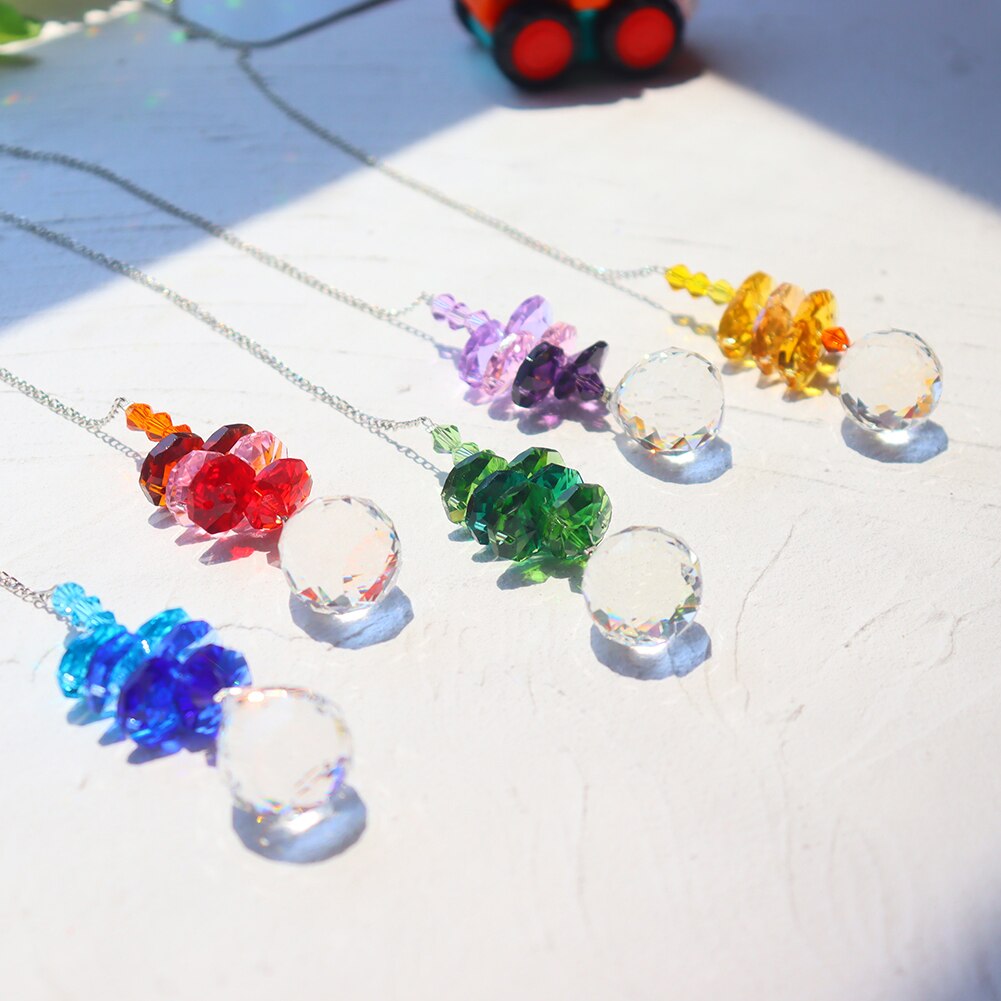 Crystal Wind Chime Pendants - Captivating Sun Light Catchers for Outdoor Garden and Home Decor