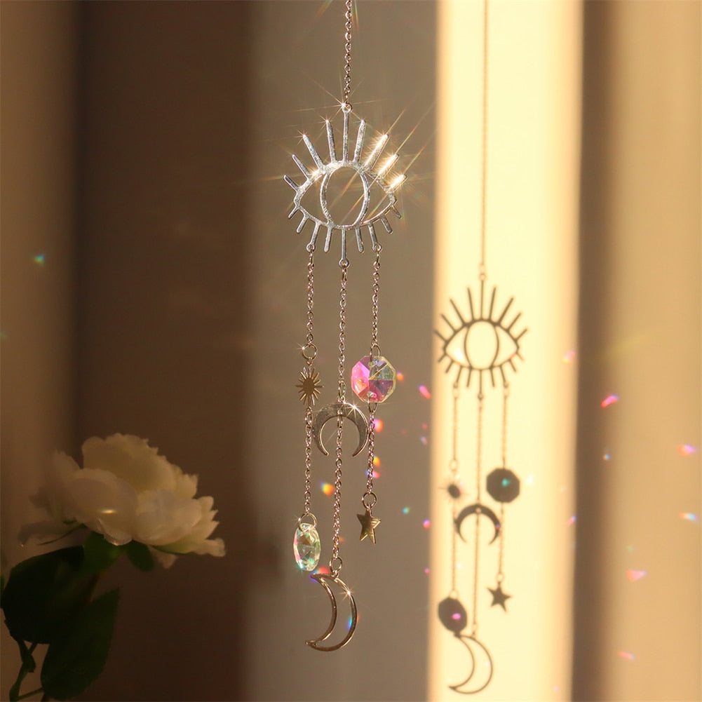 Crystal Diamond Wind Chime - Illuminate Your Space with Sparkling Light Catcher Ornaments