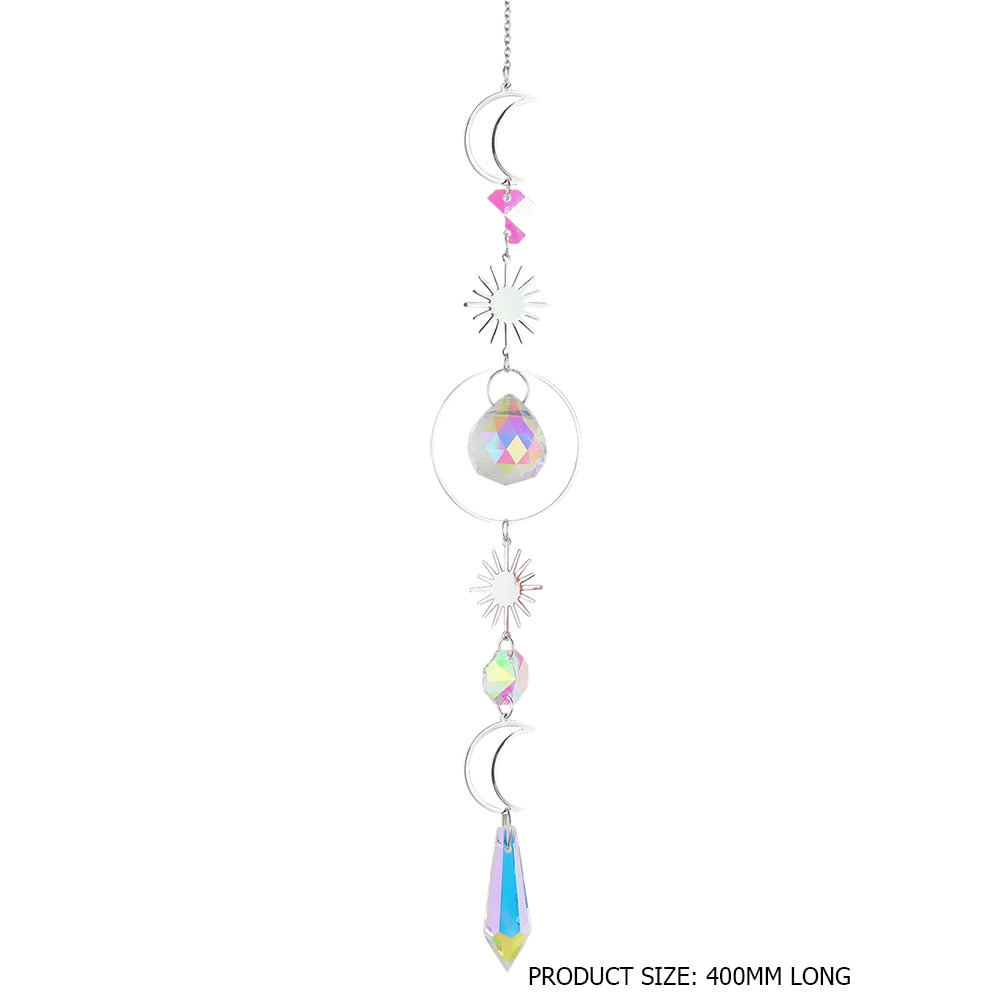 Crystal Diamond Wind Chime - Illuminate Your Space with Sparkling Light Catcher Ornaments