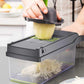 Vegetables Slicer 13 in 1 Multi-function Kitchen Tool - Slice, Dice, Shred, and Grate with Built-in Basket