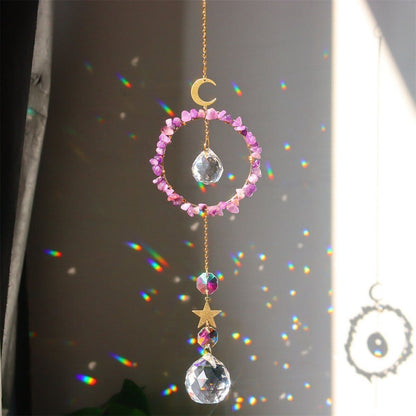 Rainbow Crystal Angel Chakra Sun Catcher - Embrace Harmony and Spiritual Serenity