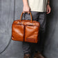 Handmade Retro Unique Leather Men's Briefcase Business Laptop Bag for Trendy Men