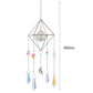 Metal Crystal Wind Chimes - Natural Stone Hexagon Prisms for Radiant Sun Catchers