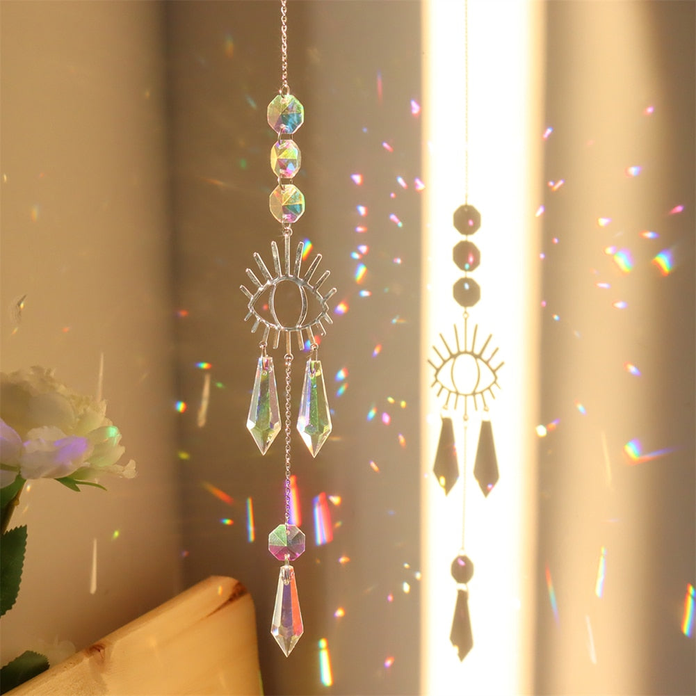 Crystal Diamond Wind Chime - Illuminate Your Space with Sparkling Light Catcher Ornaments