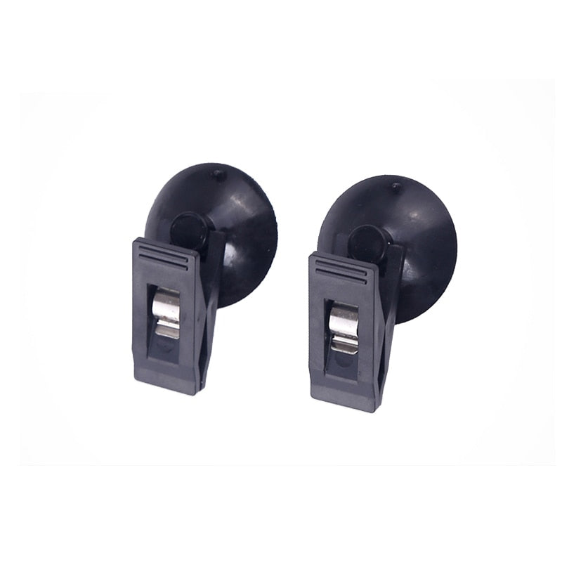 Black Suction Cap Clips for Car Interior: Secure and Removable Sunshade, Curtain, Towel, and Ticket Holder