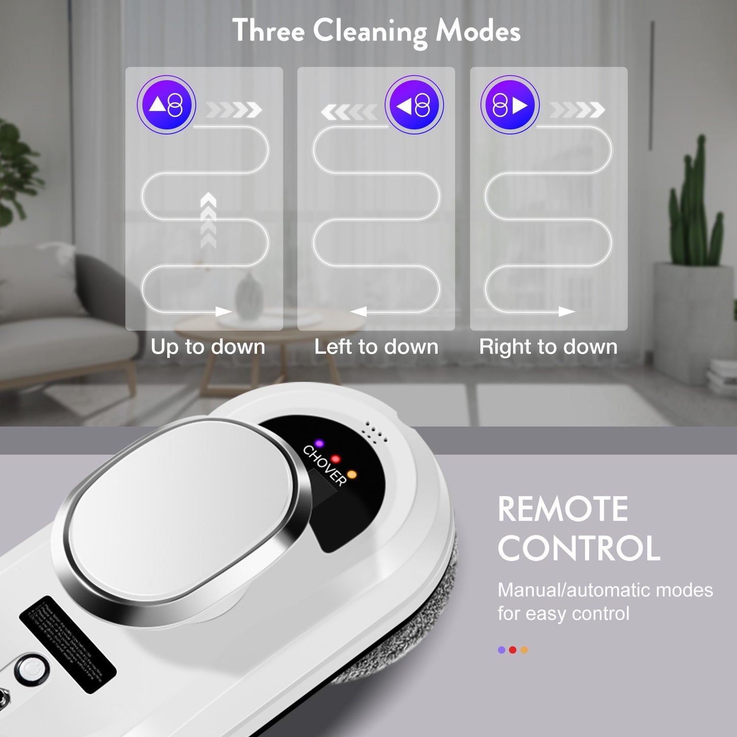 Robot Window Cleaning Electric Glass Cleaner With Remote Control