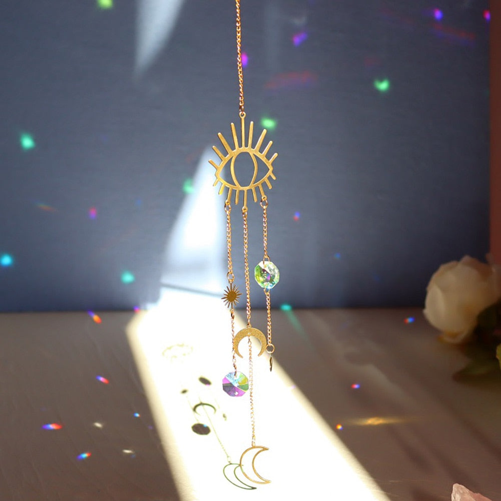 Love Heart Crystal Pendant Wind Chime - Radiate Love and Harmony with Sun Catchers and Rainbow ChaserChime