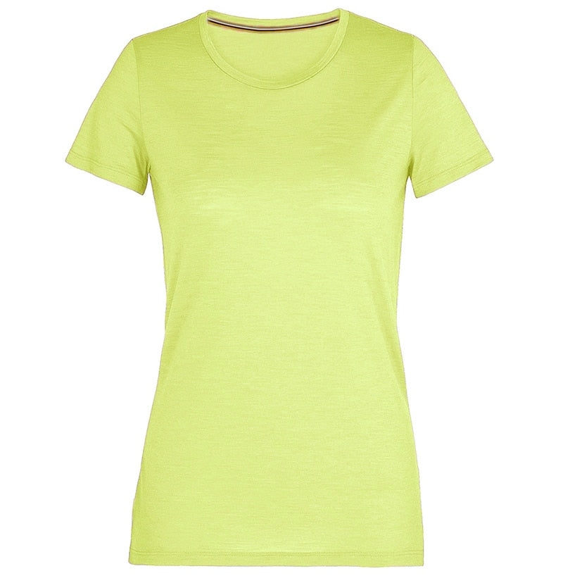 Premium Merino Wool Short Sleeve Women's Base Layer T-Shirt: 100% Merino Wool