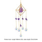 Metal Crystal Wind Chimes - Natural Stone Hexagon Prisms for Radiant Sun Catchers