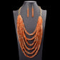 Artisanal Multi-Layered Acrylic Necklace and Earrings Set, Exquisite Ethnic Charm with African Inspired Design