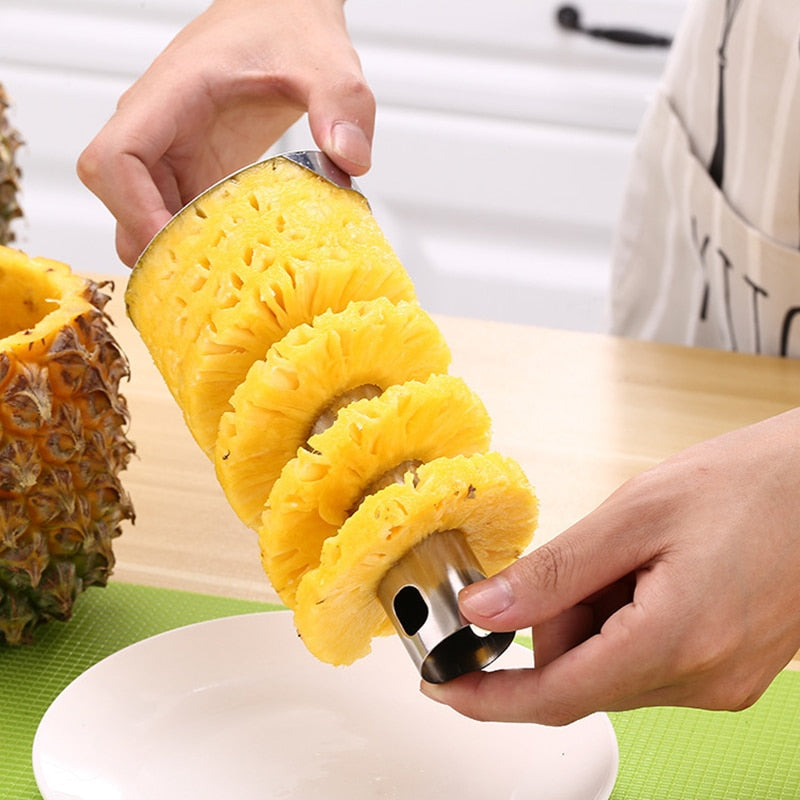 Pineapple Slicer Peeler Cutter Stainless Steel Pineapple Peeler  Kitchen Fruit Tools Pineapple Corer Spiral Cutter Tool  Gadget