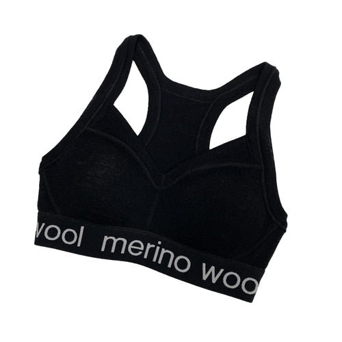 Ultimate Performance Merino Wool Tank Top: Padded High-Impact Sports Bra for Women in Yoga, Gym, and Fitness