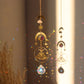 Crystal Sun Catcher Wind Chimes - Star, Moon, and Diamond Prisms for Captivating Rainbow Displays