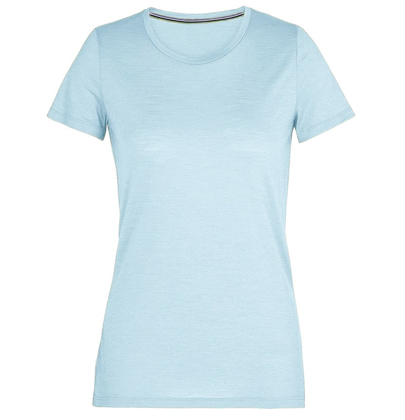 Premium Merino Wool Short Sleeve Women's Base Layer T-Shirt: 100% Merino Wool