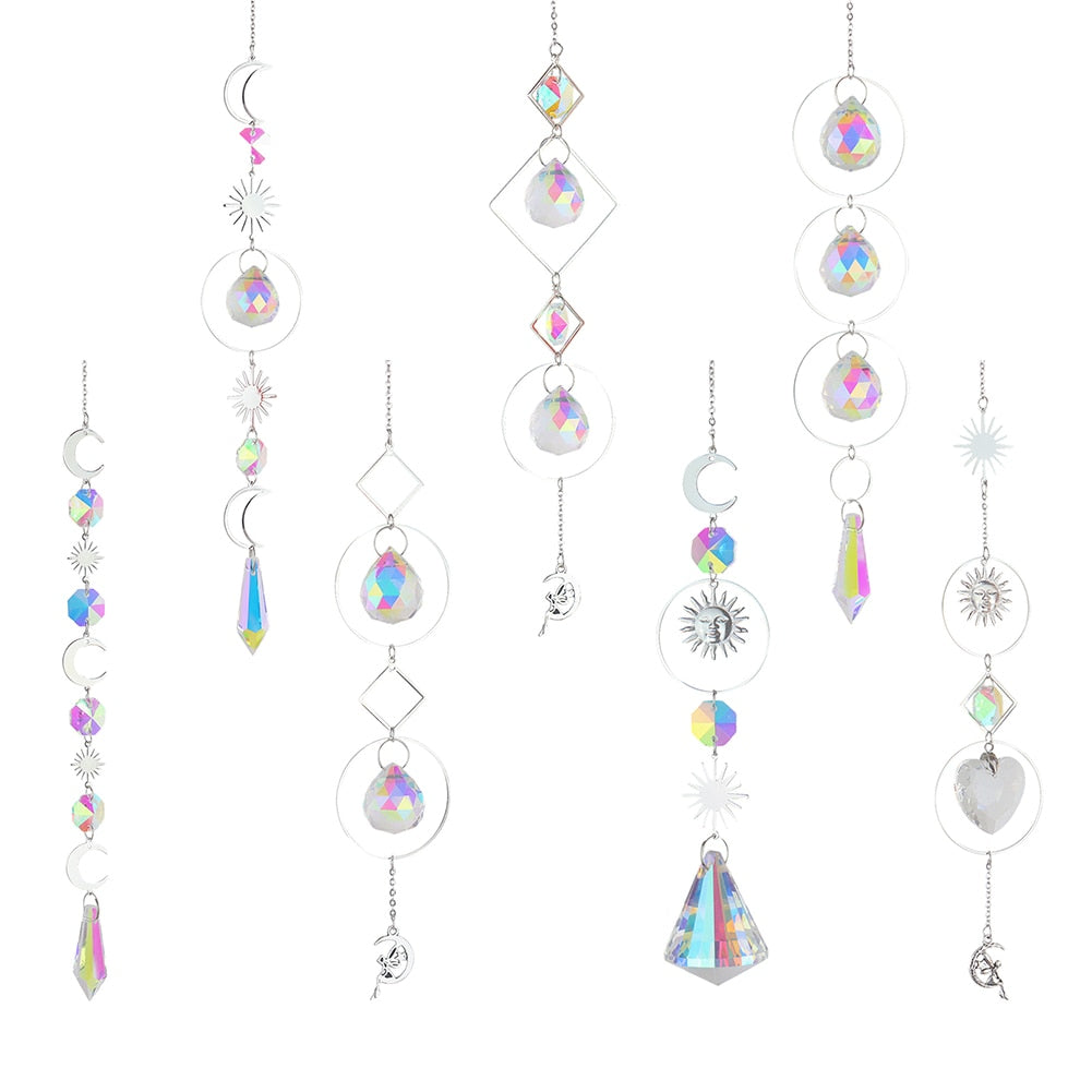 Crystal Diamond Wind Chime - Illuminate Your Space with Sparkling Light Catcher Ornaments