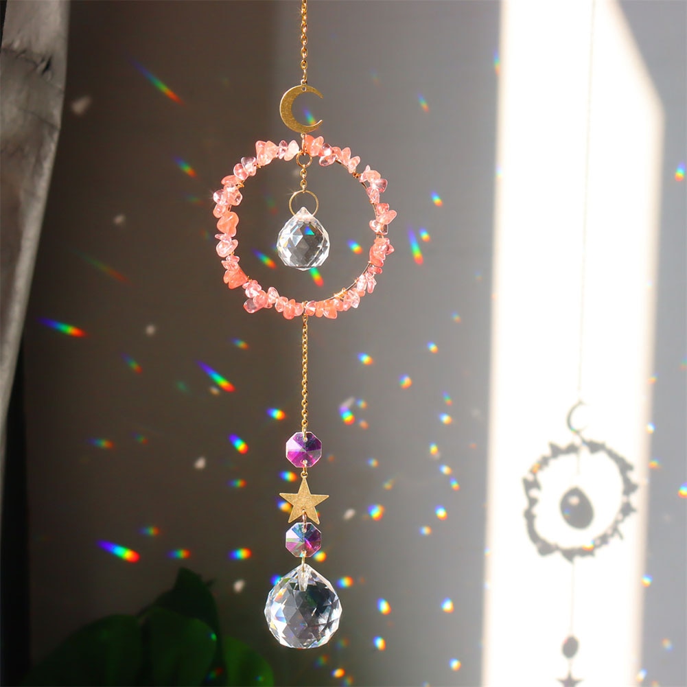 Crystal Pendant Sun Light Catcher Wind Chime - Bring Radiant Beauty and Serenity to Your Home and Garden