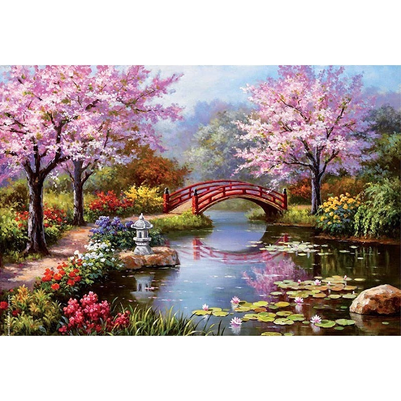 5D Diamond Painting Kit - Complete Circle Resin Mosaic Landscape Animal Diamond Embroidery Picture with Rhinestones - DIY Home Decor Gift