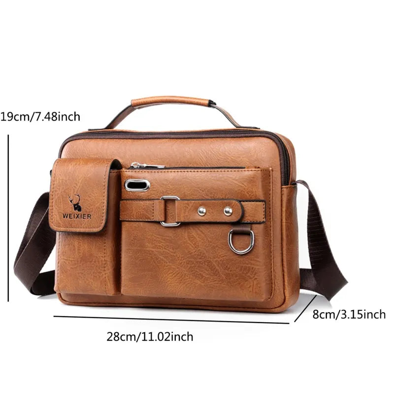 Crossbody Stylish Men's Leather Travel Shoulder Bag