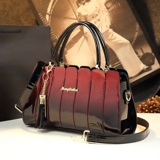 High-Quality Patent Leather Fashionable Women's Shoulder Bag