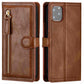 Luxury Leather Zipper Flip Wallet Case For iPhone 12 12Pro 12Pro Max Card Holder Stand Phone Cover