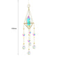 Metal Crystal Wind Chimes - Natural Stone Hexagon Prisms for Radiant Sun Catchers