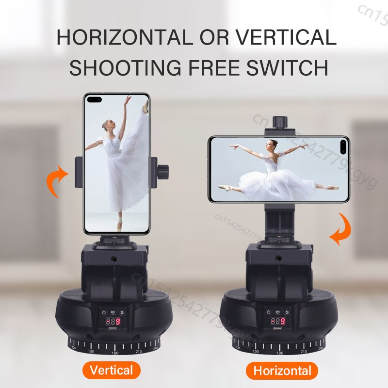 Professional Quality Gimbal Stabilizer Pan and Tilt Camera and Phone Mount 360° AI Face and Guesture Tracking With Remote Control for Creative Video Shooting