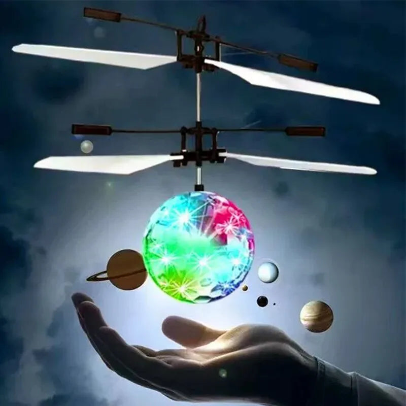 RC Gesture-Controlled LED Light Suspension Crystal Ball Interactive Colorful Glowing Toy Perfect Kid's Gift