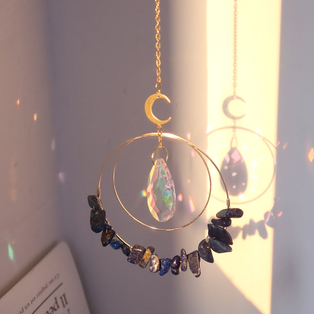 Rainbow Crystal Angel Chakra Sun Catcher - Embrace Harmony and Spiritual Serenity