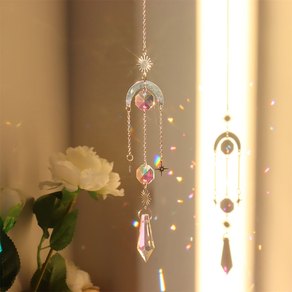 Crystal Diamond Wind Chime - Illuminate Your Space with Sparkling Light Catcher Ornaments