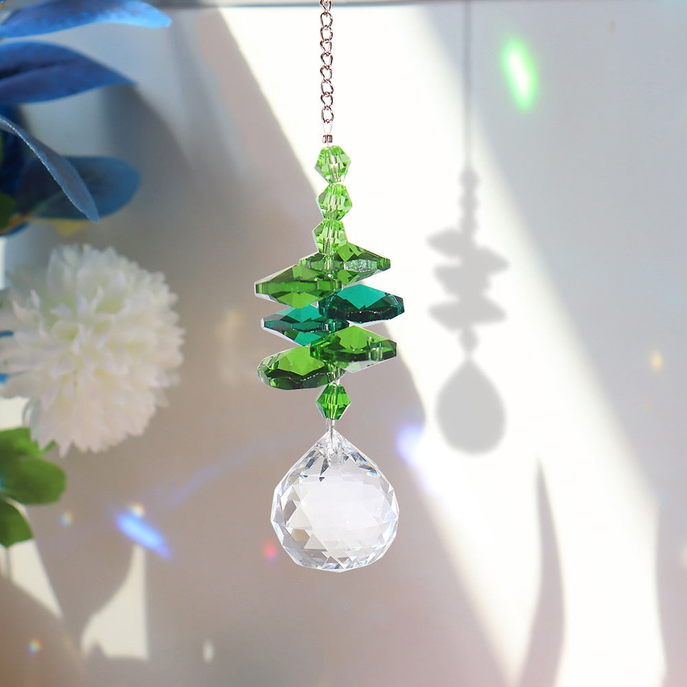 Crystal Wind Chime Pendants - Captivating Sun Light Catchers for Outdoor Garden and Home Decor