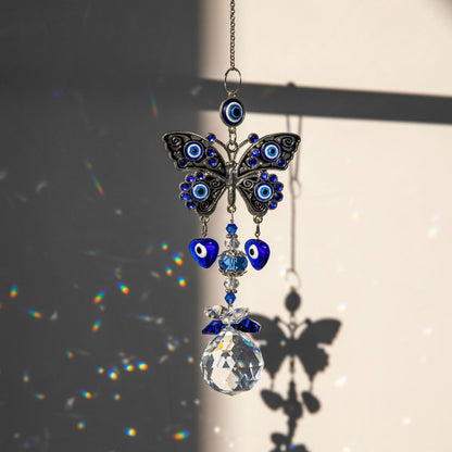 Devil's Eye Crystal Sun Catcher - A Captivating Blend of Light, Shadow, and Rainbow Colors