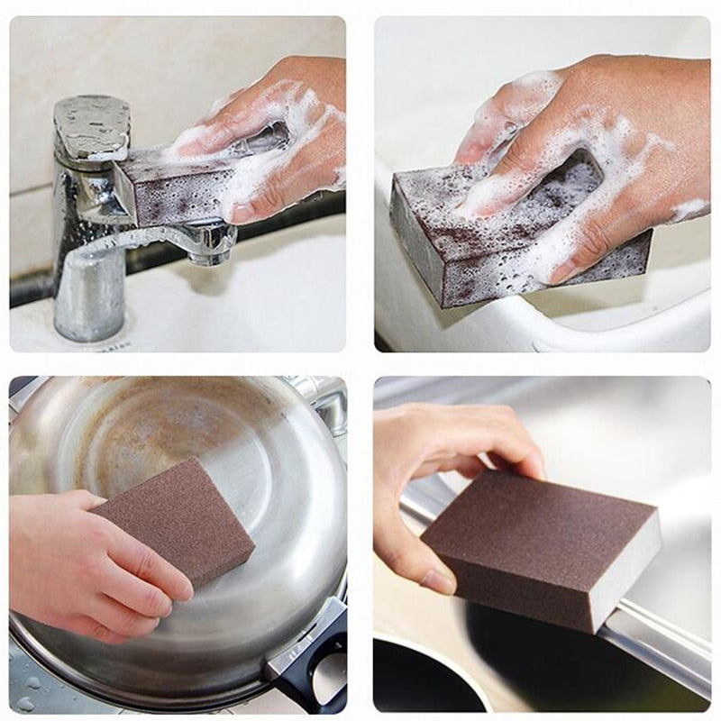 Rust Cleaning Cooktop and Pot Rust Removal Carborundum Cleaning Sponge