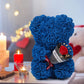 25cm Rose Bear in Gift Box