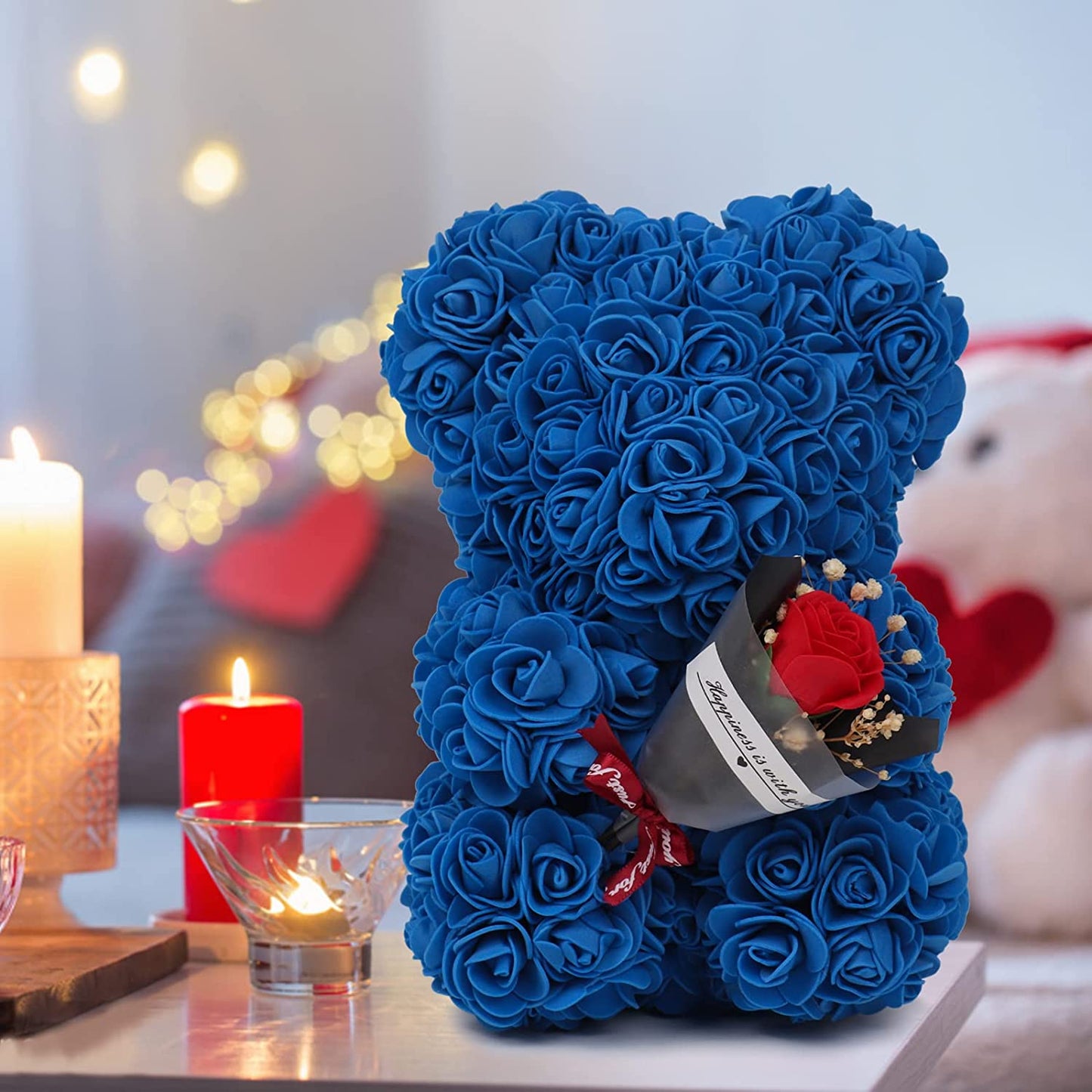 25cm Rose Bear in Gift Box