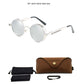 Classic Gothic Steampunk Sunglasses Polarized Men Women Brand Designer Vintage Round Metal Frame Sun Glasses High Quality UV400