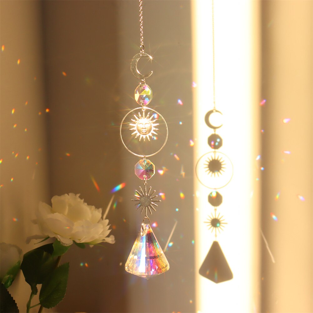 Crystal Diamond Wind Chime - Illuminate Your Space with Sparkling Light Catcher Ornaments