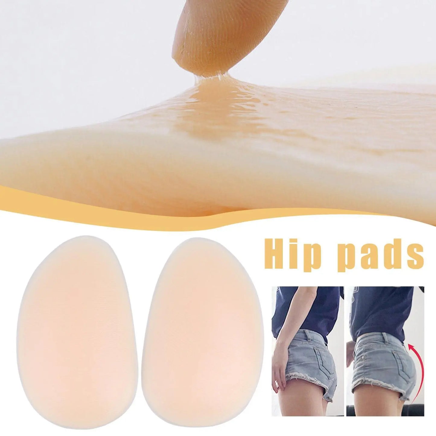 Silicone Butt Lifter Pads Removable Bottom Shaper and Seamless Shapewear 1 Pair