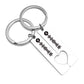 Customized Spotify Code Keychains - Stainless Steel Music Duo Keyrings for Him and Her - Personalized Engraved Key Ring Jewelry Gift