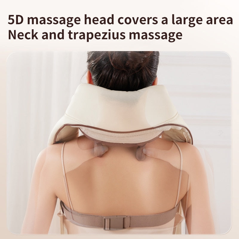 UltimateKnead™ Advanced Wireless Neck Massager with Human-Like Kneading Technology