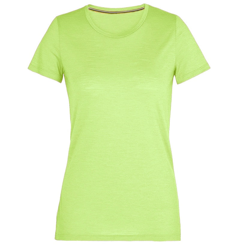 Premium Merino Wool Short Sleeve Women's Base Layer T-Shirt: 100% Merino Wool