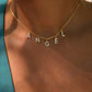 Personalized Name Necklace for Women, Initial Letter Pendant Zircon Necklace