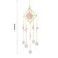 Metal Crystal Wind Chimes - Natural Stone Hexagon Prisms for Radiant Sun Catchers