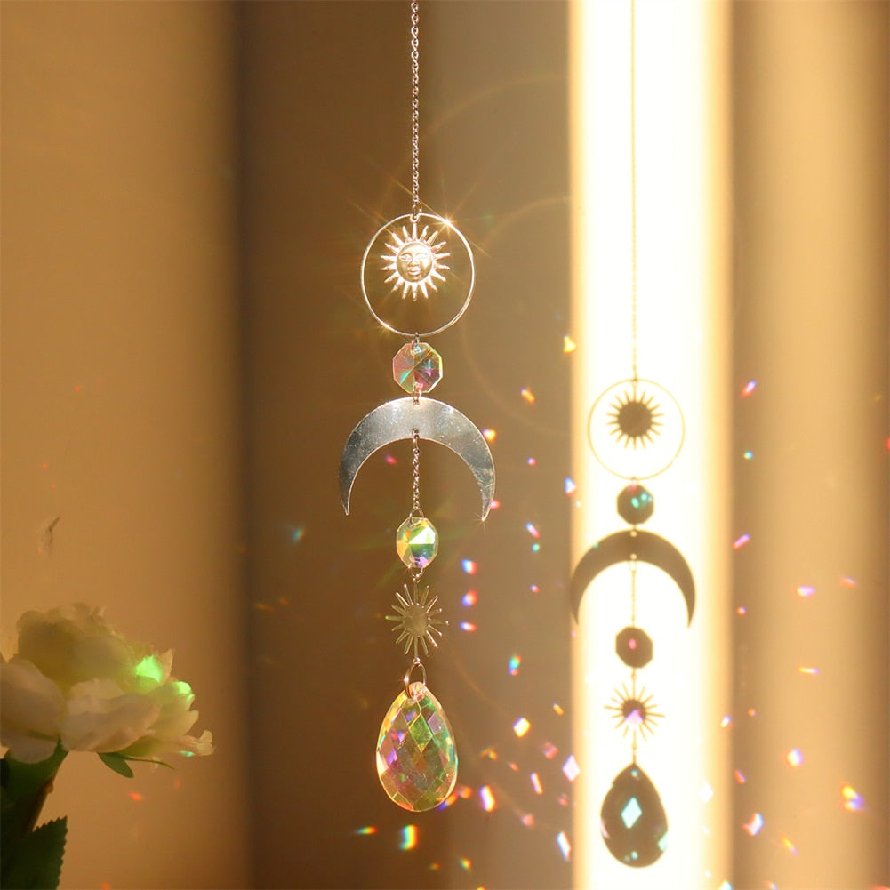 Crystal Diamond Wind Chime - Illuminate Your Space with Sparkling Light Catcher Ornaments