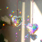 Love Heart Crystal Pendant Wind Chime - Radiate Love and Harmony with Sun Catchers and Rainbow ChaserChime