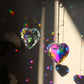 Love Heart Crystal Pendant Wind Chime - Radiate Love and Harmony with Sun Catchers and Rainbow ChaserChime